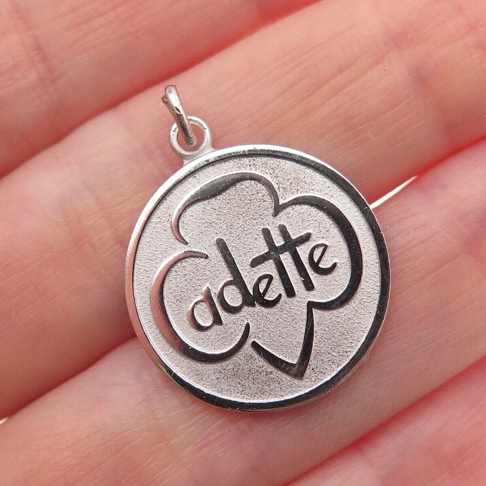 Robbins & Co. 925 Sterling Silver Vintage Adette Girl Scouts Charm Pendant